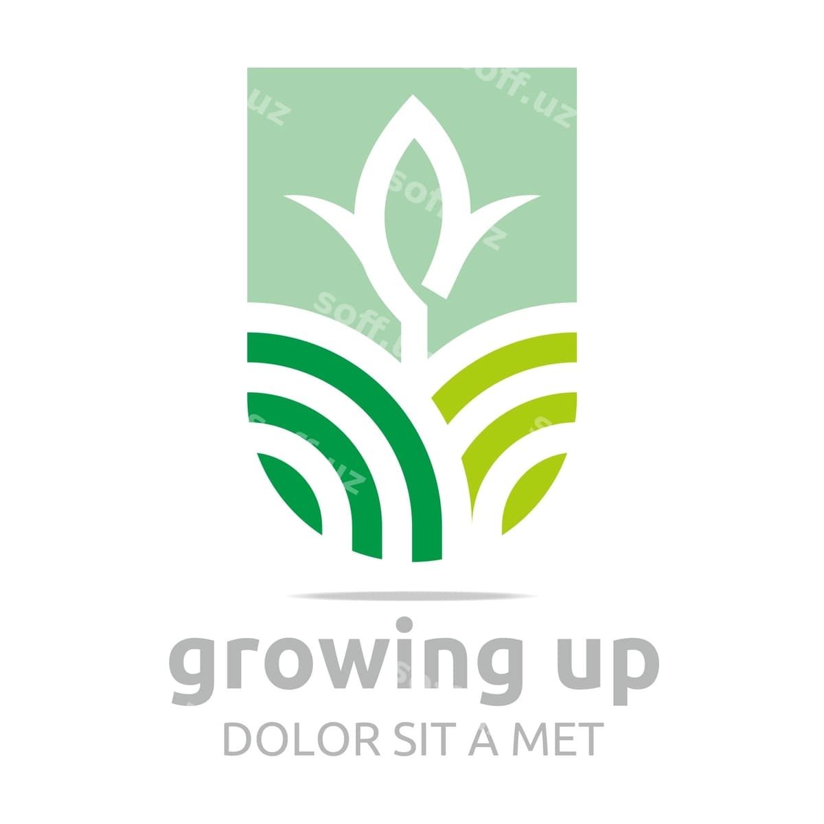 O'stash shabloni logotipi | Growing up logo template