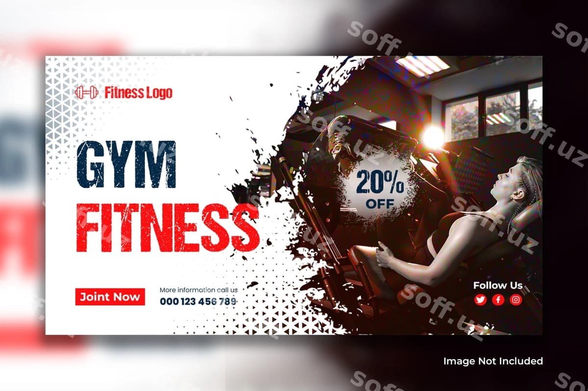 Sport zali fitness youtube eskiz dizayni | Gym fitness youtube thumbnail design
