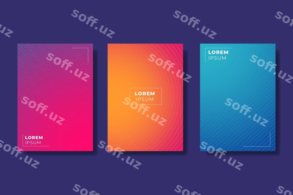 Halftone gradient qop to'plami | Halftone gradient cover collection