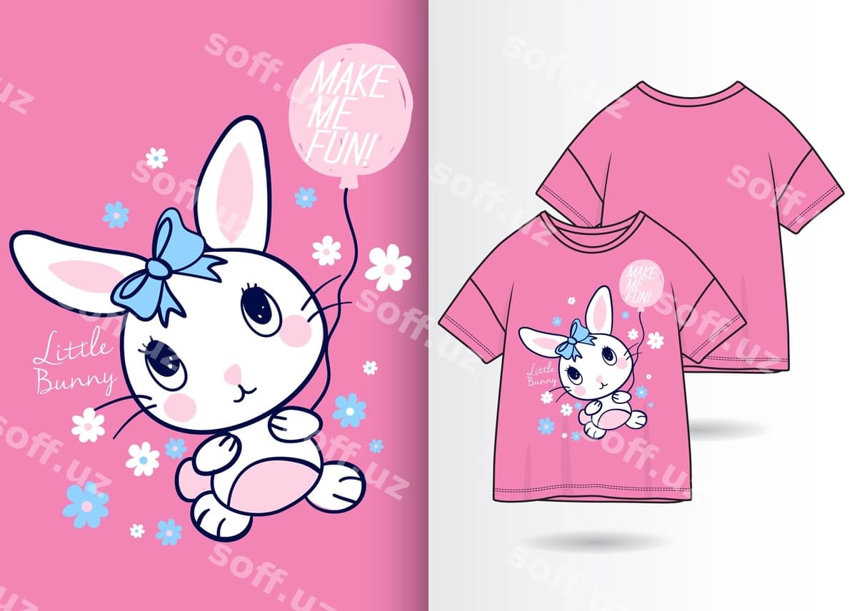 Qo'l bilan chizilgan sevimli tulki | Hand drawn cute rabbit