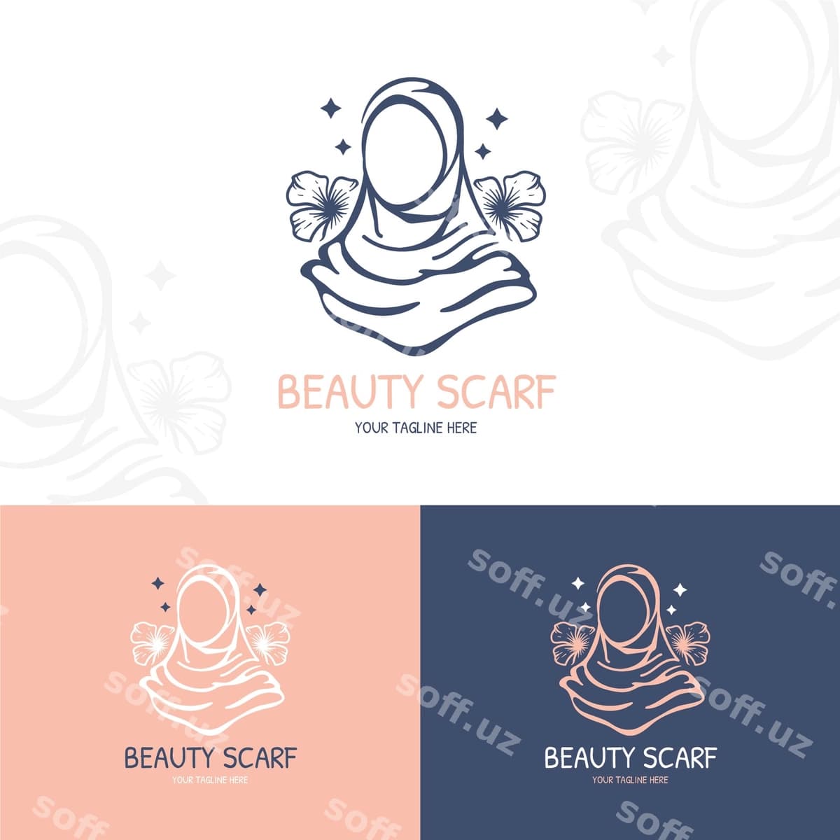 Qollanma poyuz logo dizayni | Hand drawn scarf logo design