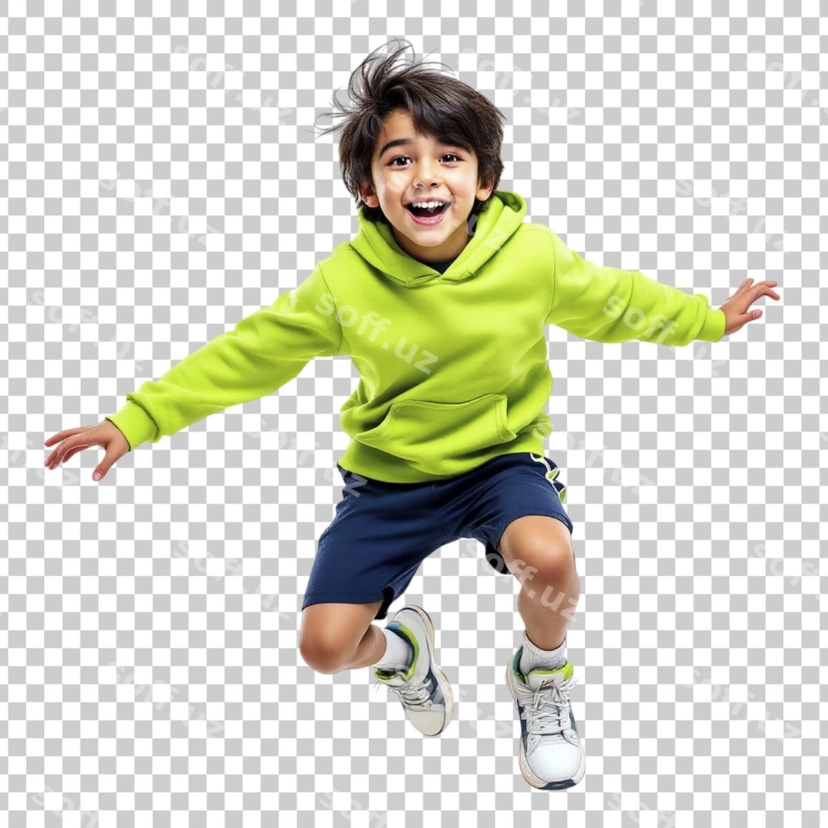 Baxtli sakinychi oʻg'ilarning | Happy jumping boy
