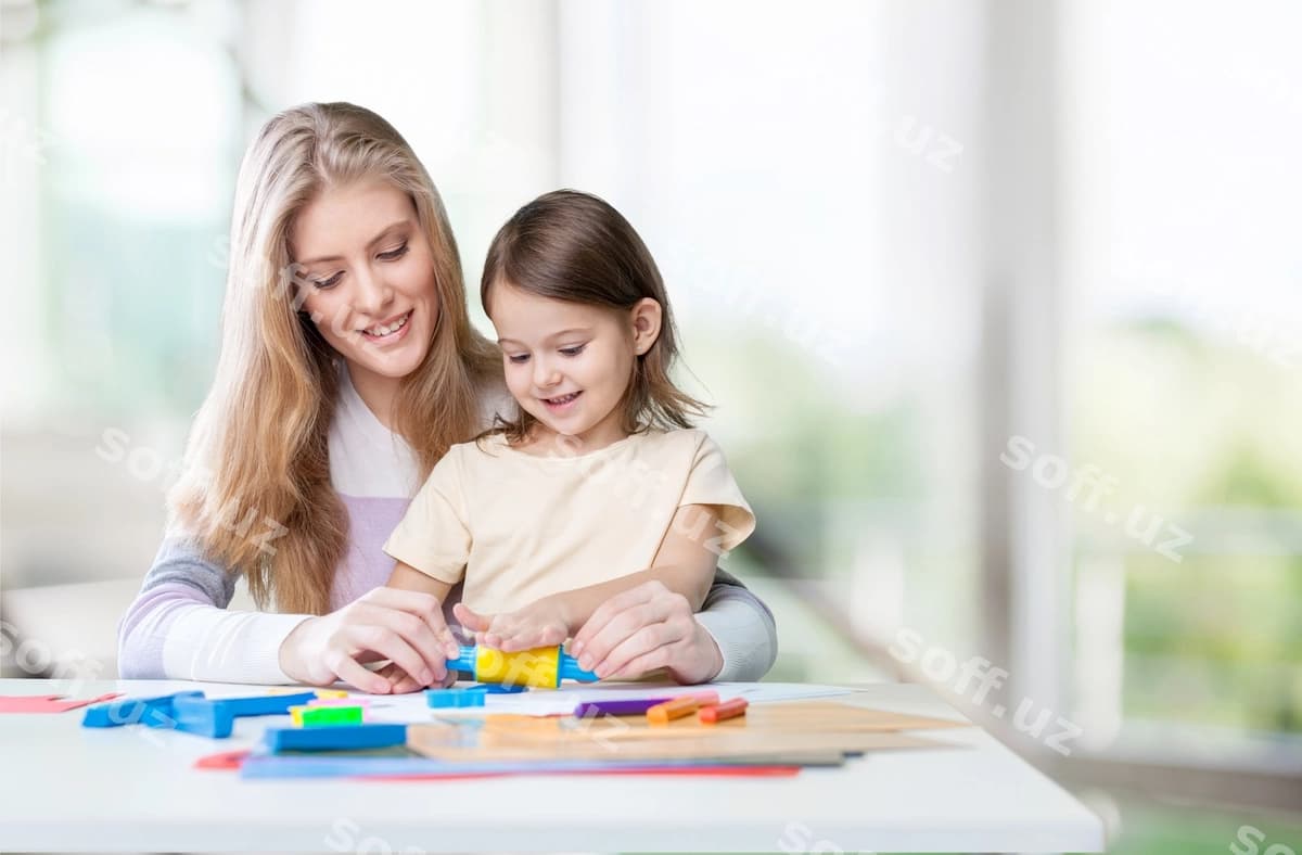 Baxtiyor ona va qiz chizmasi | Happy mother daughter drawing