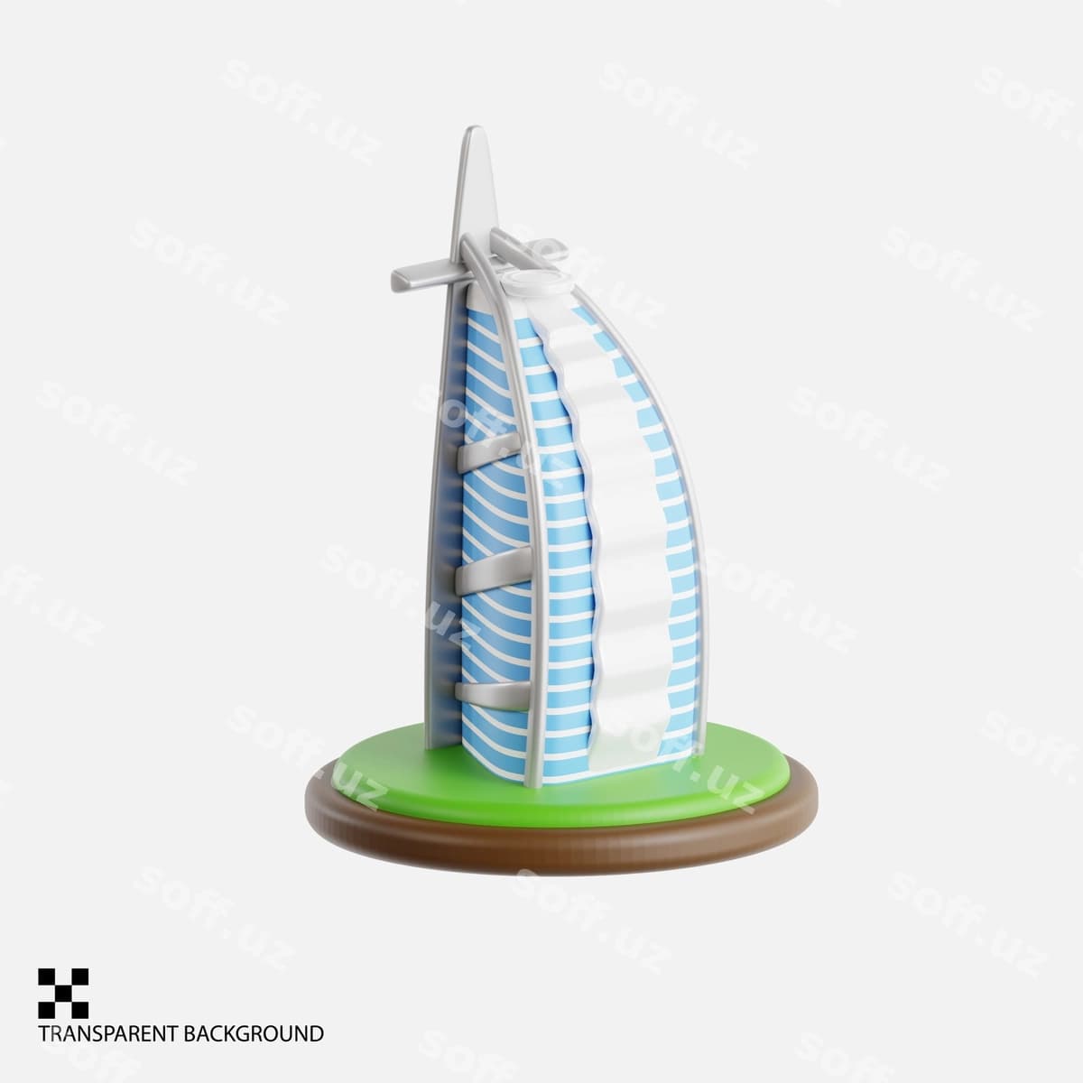 IKonik Burj al-Arab to'lqin dizaynga ega | Iconic burj al arab with wave design