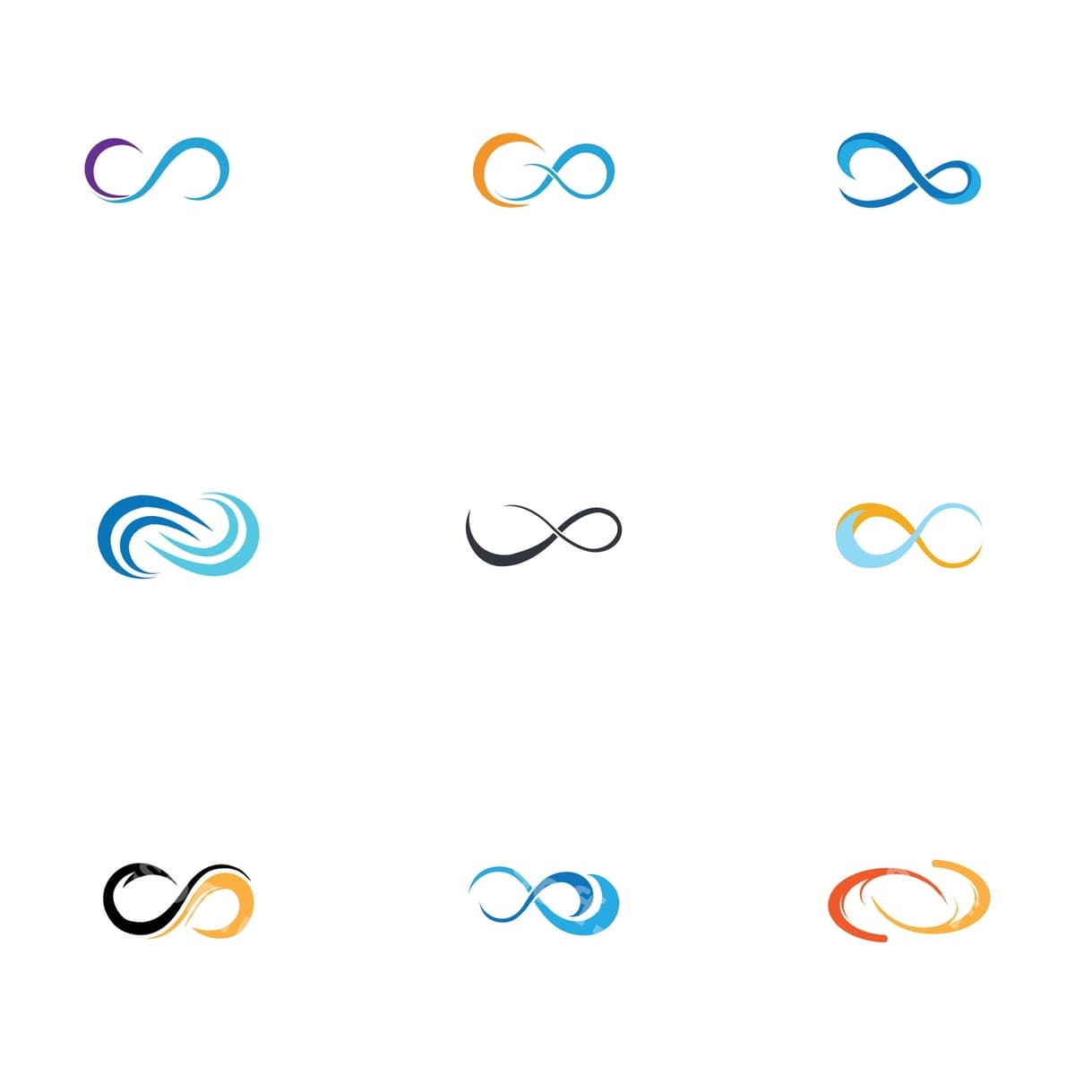 Cheksizlik dizayni vektori | Infinity design vector
