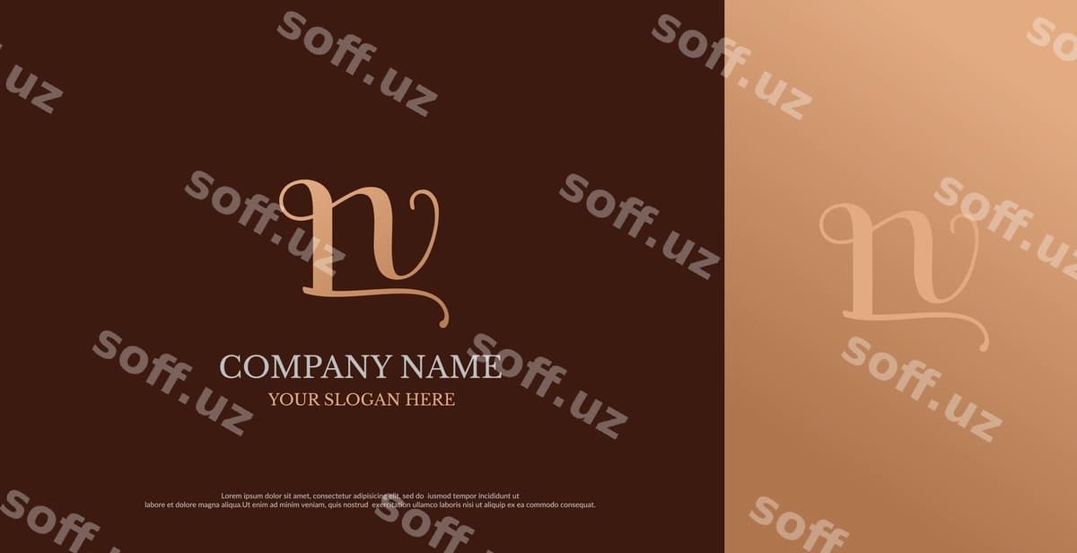 Dastlabki lv logotipi dizayni vektori | Initial lv logo design vector