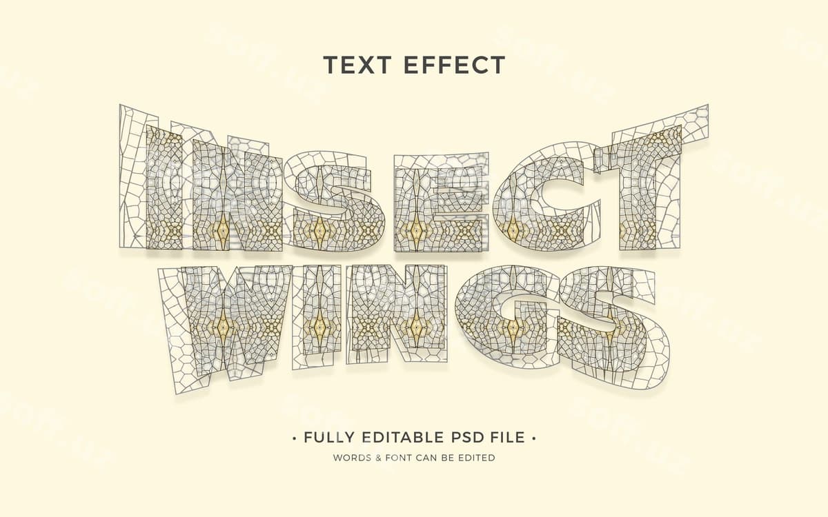 Chiziq effekti | Insect text effect