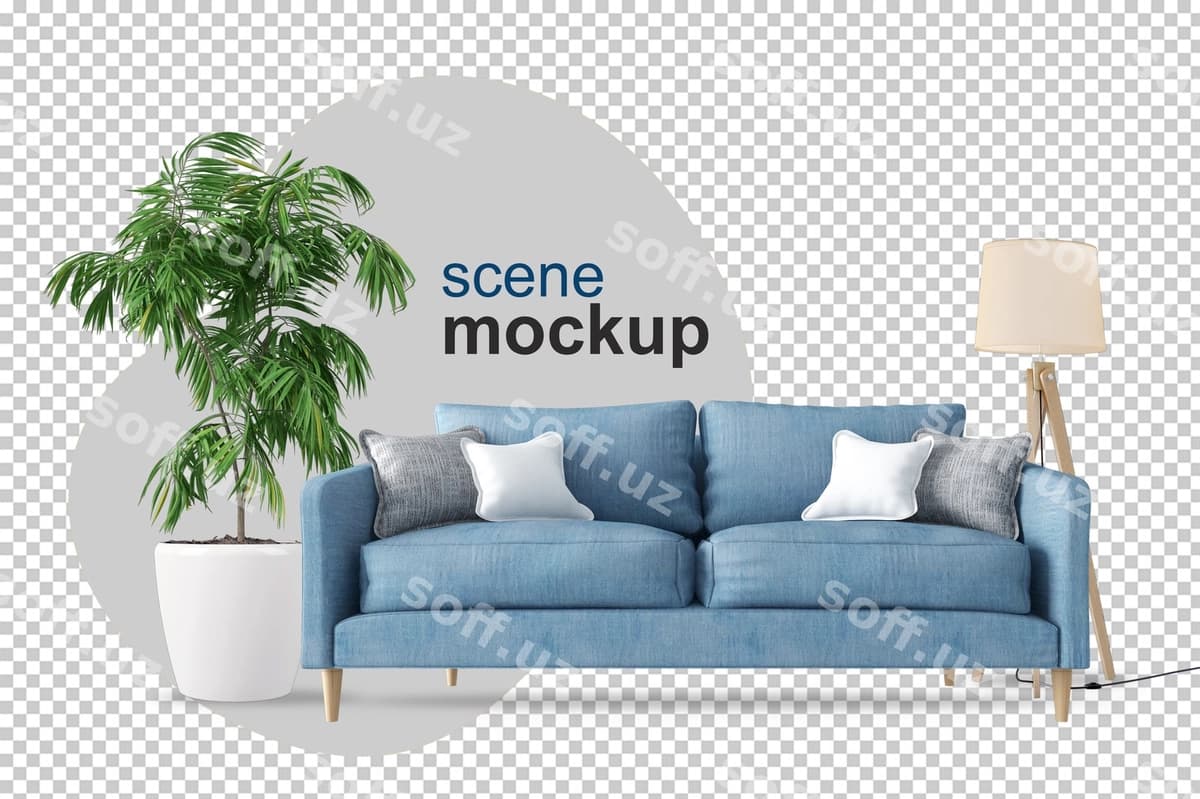 Ichki bezatish to'plami 3D renderlash | Interior decoration set 3d rendering