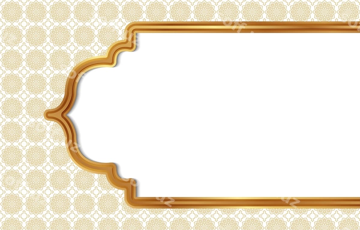 Islomiy naqsh ramka bez baner | Islamic pattern frame ornament banner