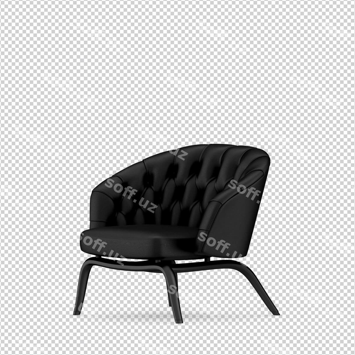 Izometric stul 3d ajraltirilgan rendering | Isometric chair 3d isolated rendering