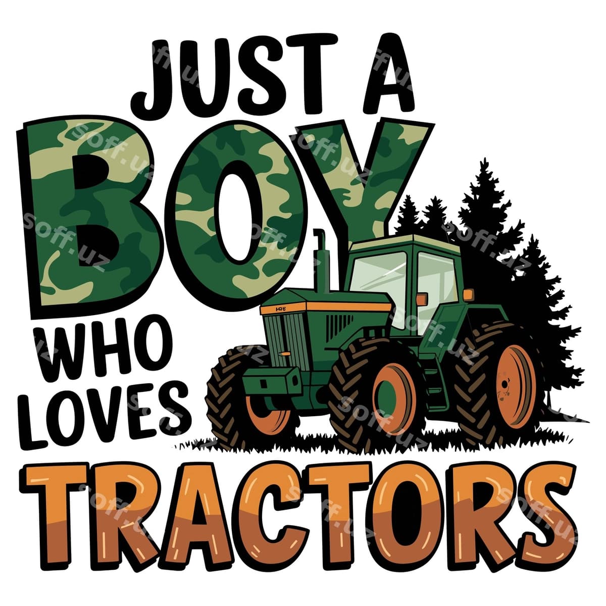 Faqat traktorlarni sevatanotgan bola | Just boy who loves tractors