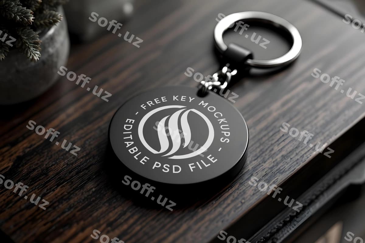 Kalit zanjir mockup | Keychain mockup