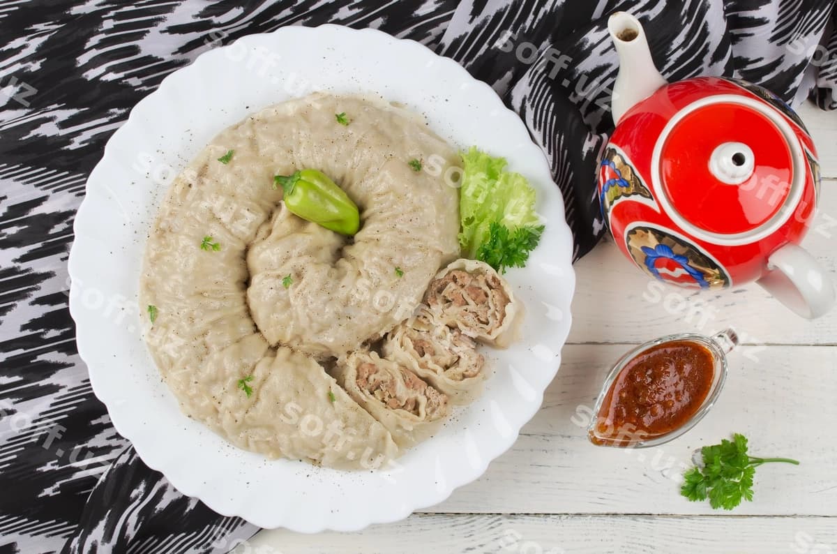 Xonim an'iyaviy o'zbek taomi | Khanum traditional uzbek dish
