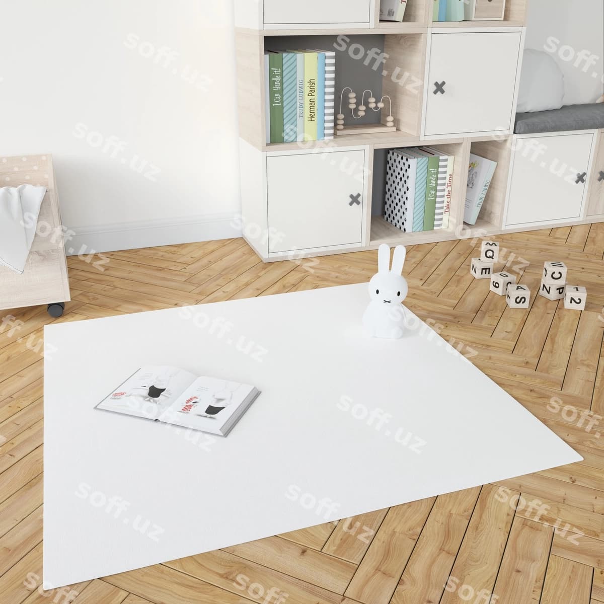 Bola xonasi oq g'ilam bilan | Kid s room with white carpet