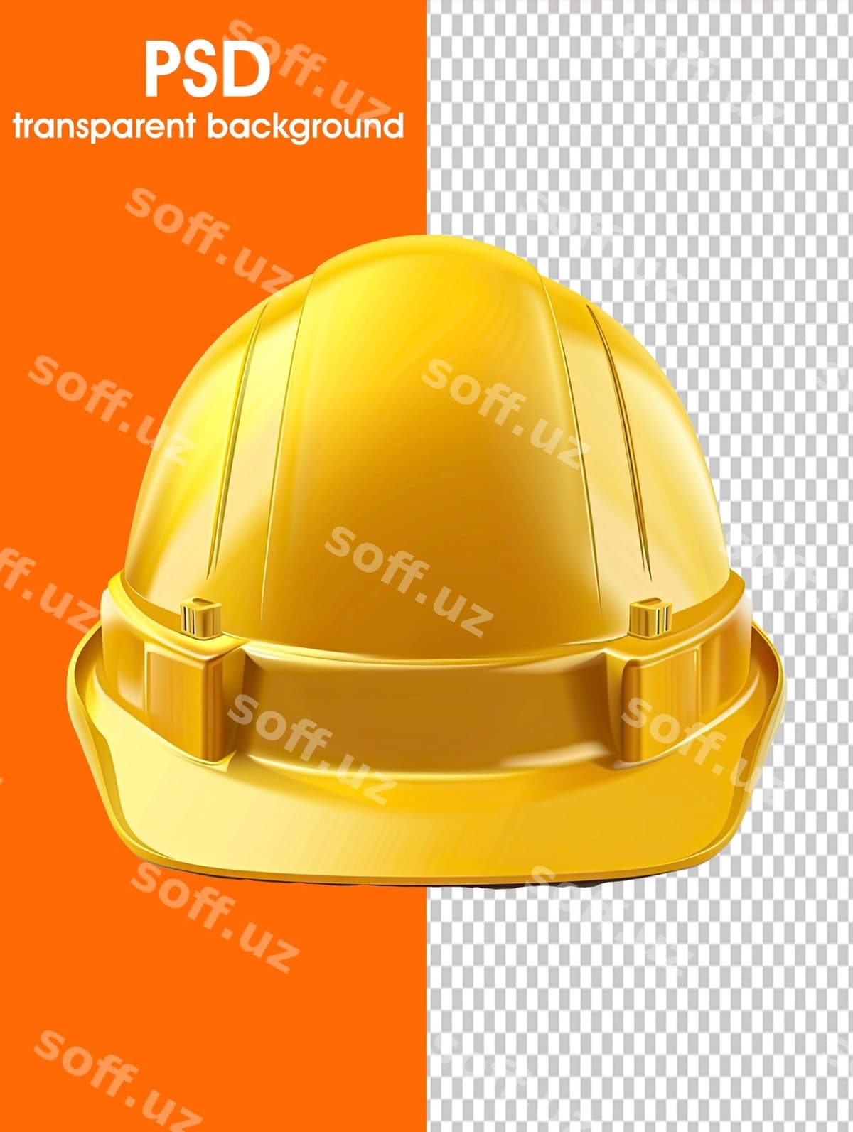 Ishchi bosh kiyimi shaffof orqa fonda | Laborer hat with transparent background