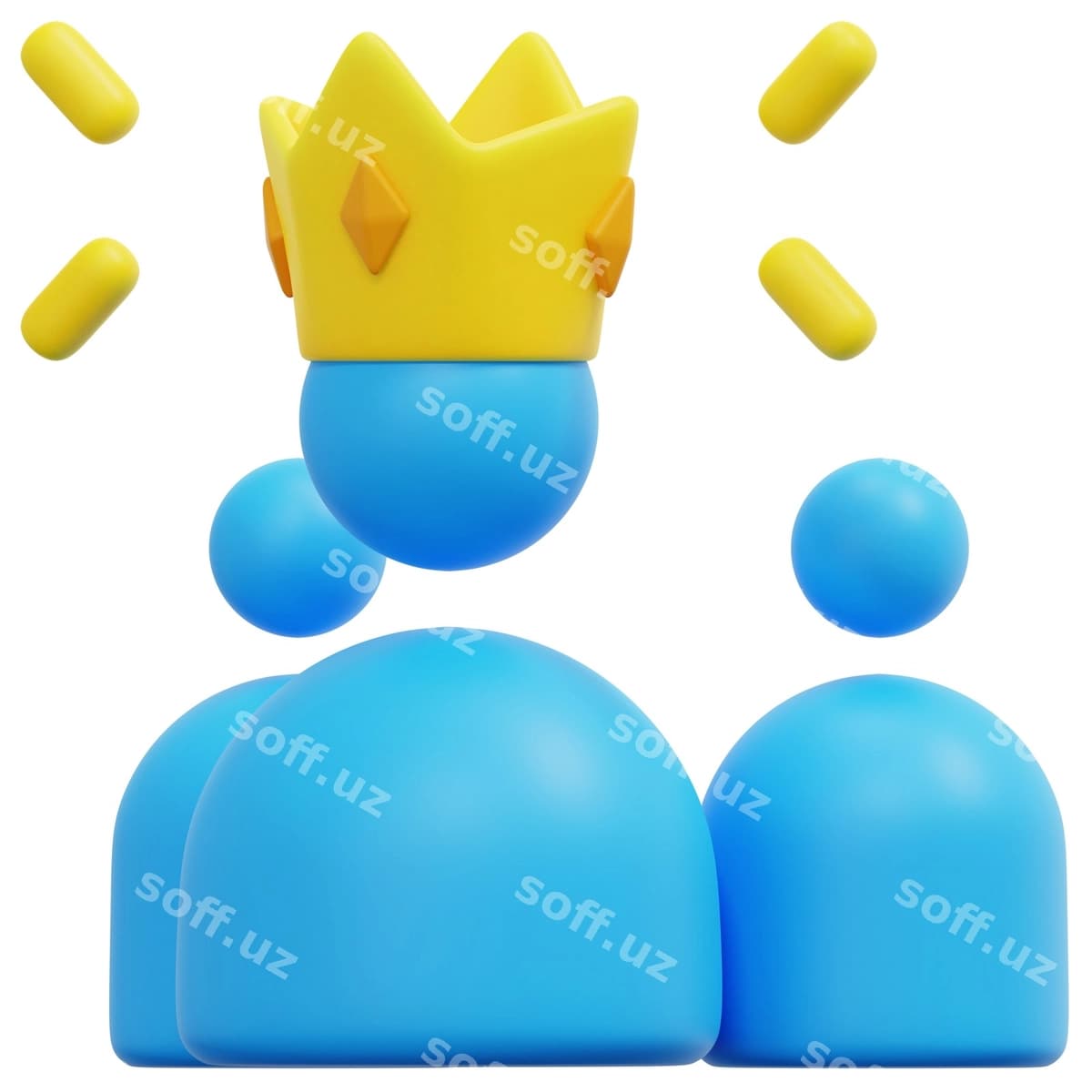 Rahbar 3d render ikon illustratsiyasi | Leader 3d render icon illustration