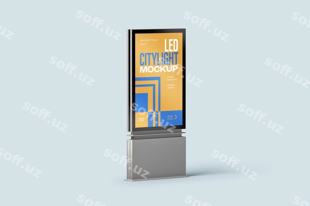 Led Citylight plakat namunasi | Led citylight poster mockup