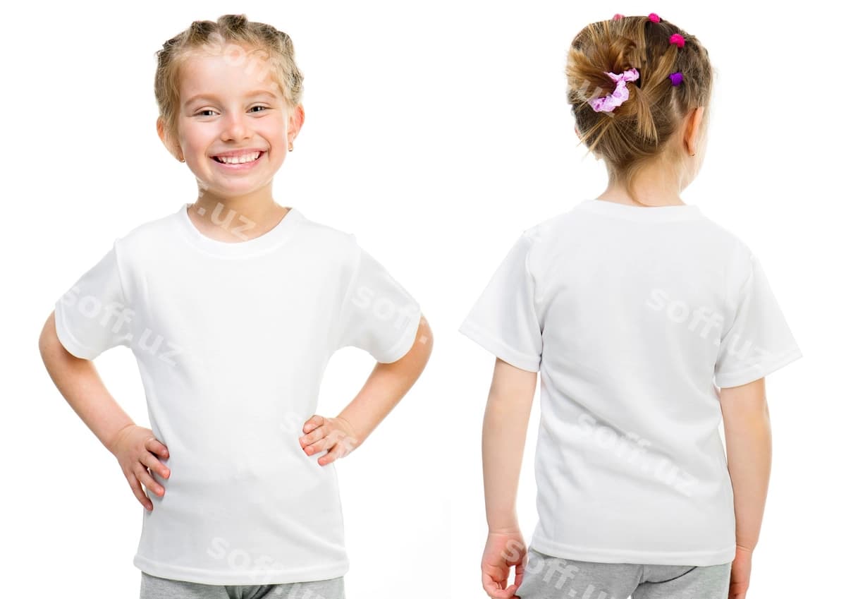 Kichik qiz oq futbolka | Little girl white tshirt