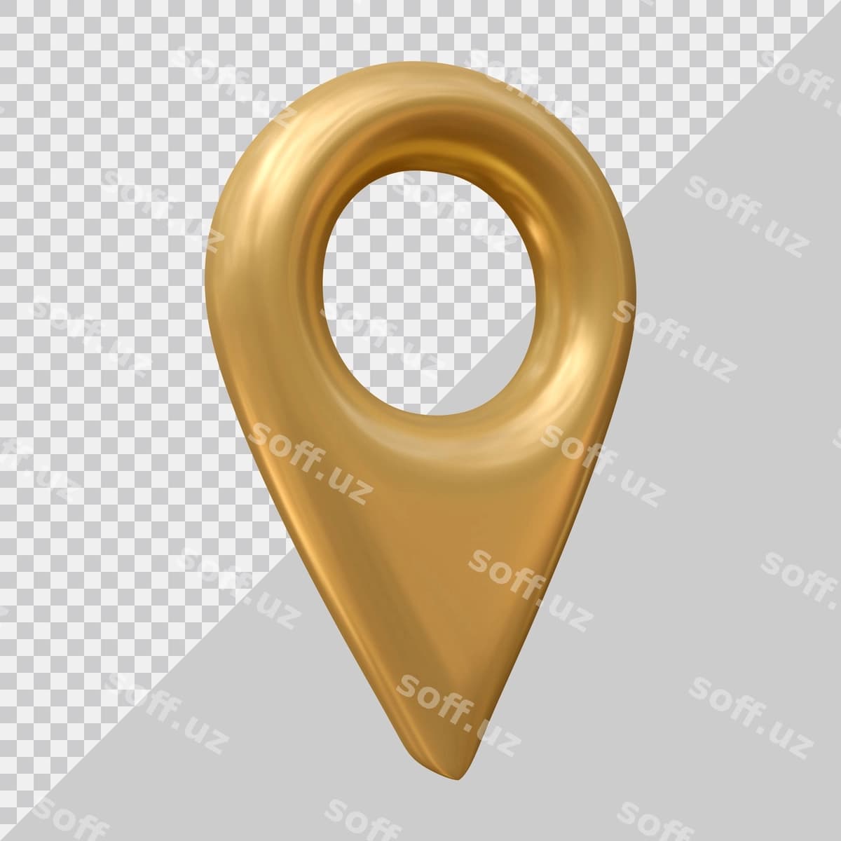 Joylashuv nishonining ikonkasi 3D zamonaviy uslubda | Location pin icon with 3d modern style