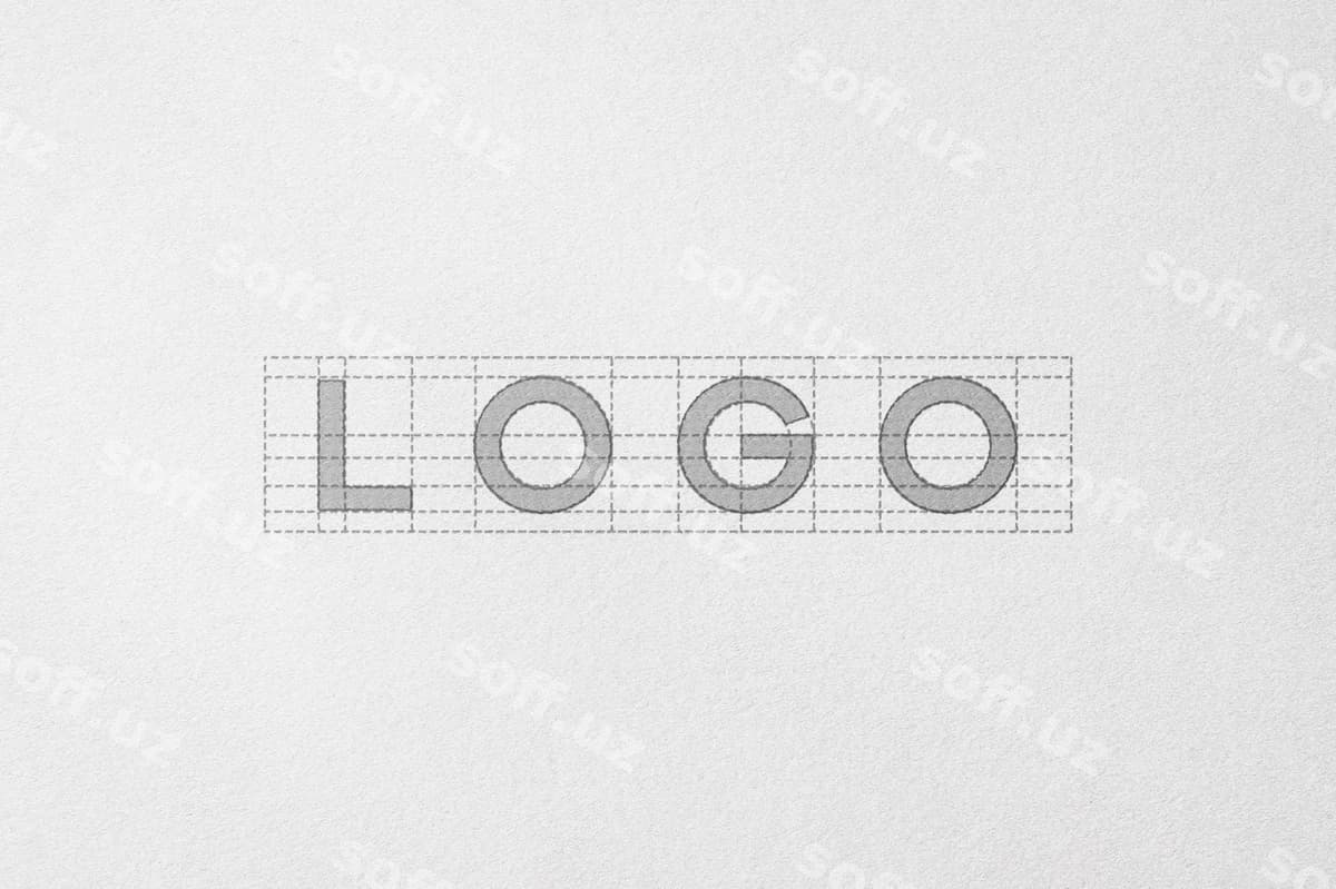 Logo namuna qogʻoz qalam chizmasi | Logo mockup paper pencil sketch
