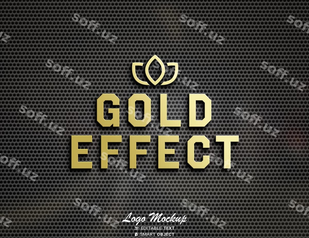 Bozorov oltin shilt 3d matn effekti | Luxury gold lance 3d text effect
