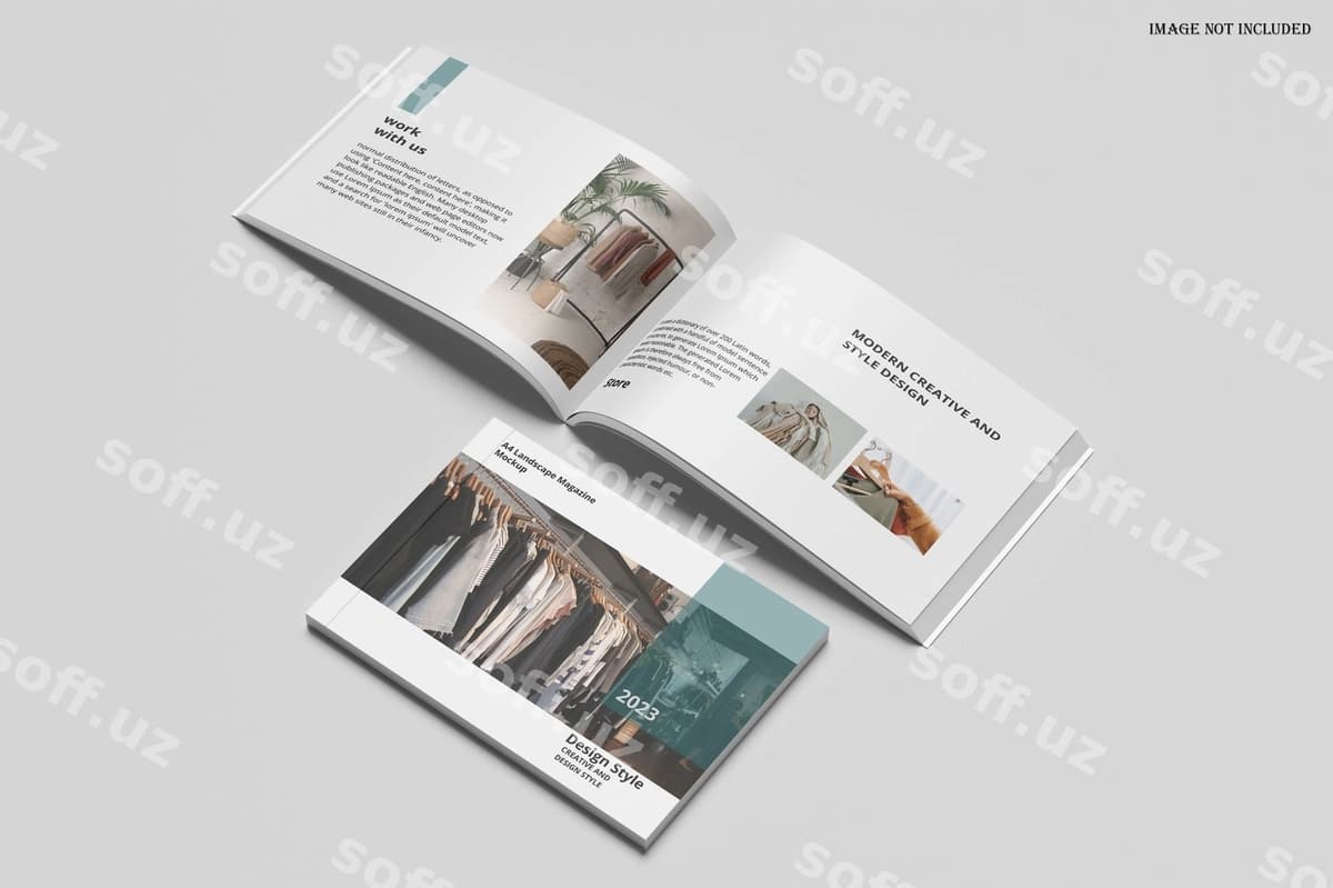 Magazine landskap mockup | Magazine landscape mockup