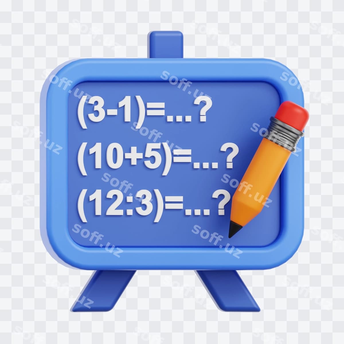 Matematika uch o'lchovli illustratsiyasi | Maths 3d illustration