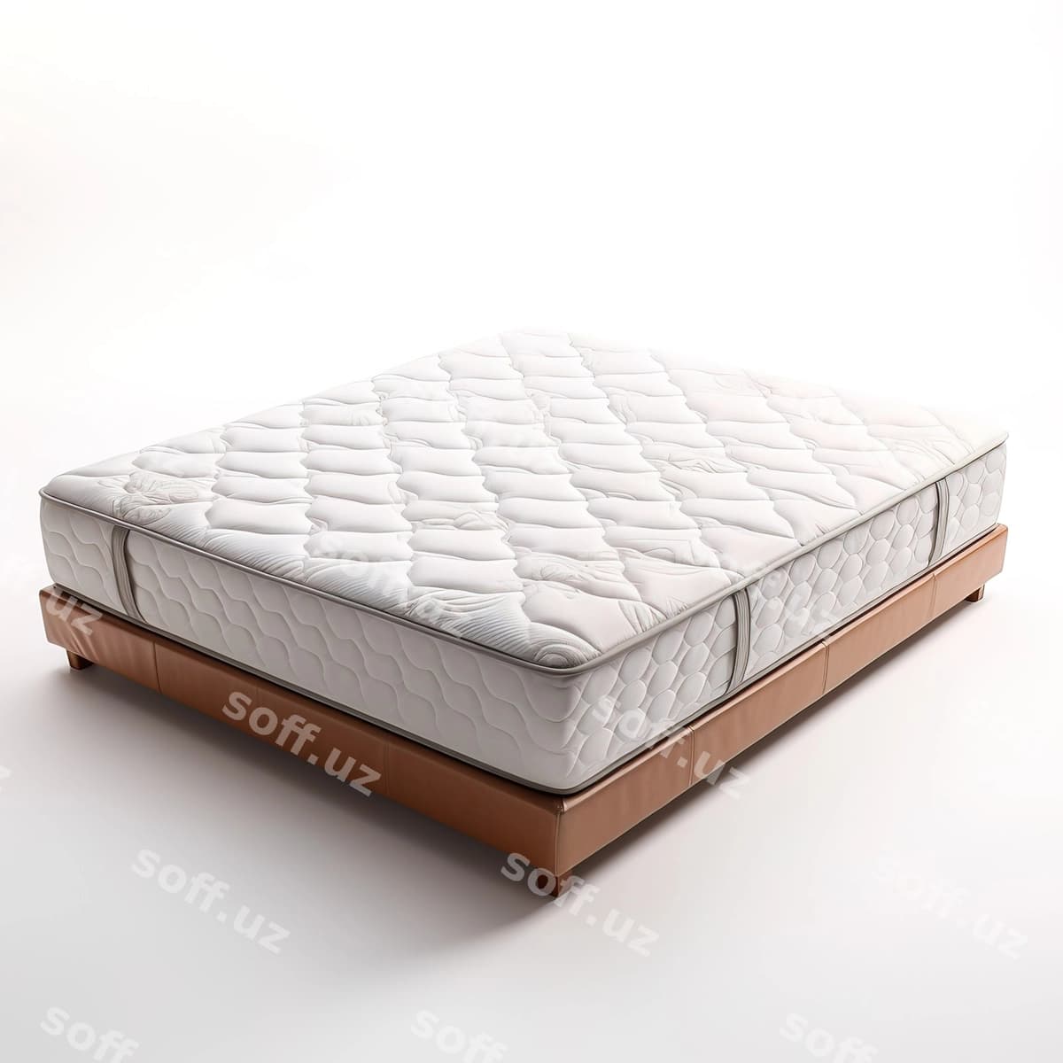 Jigarrang ramkali jigarrang asosli matras | Mattress with brown frame brown base