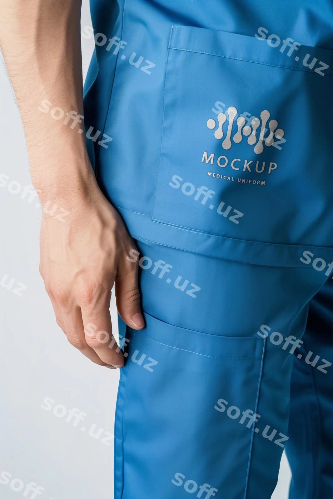 Tibbiy kostyum mockup dizayni | Medical uniform mockup design