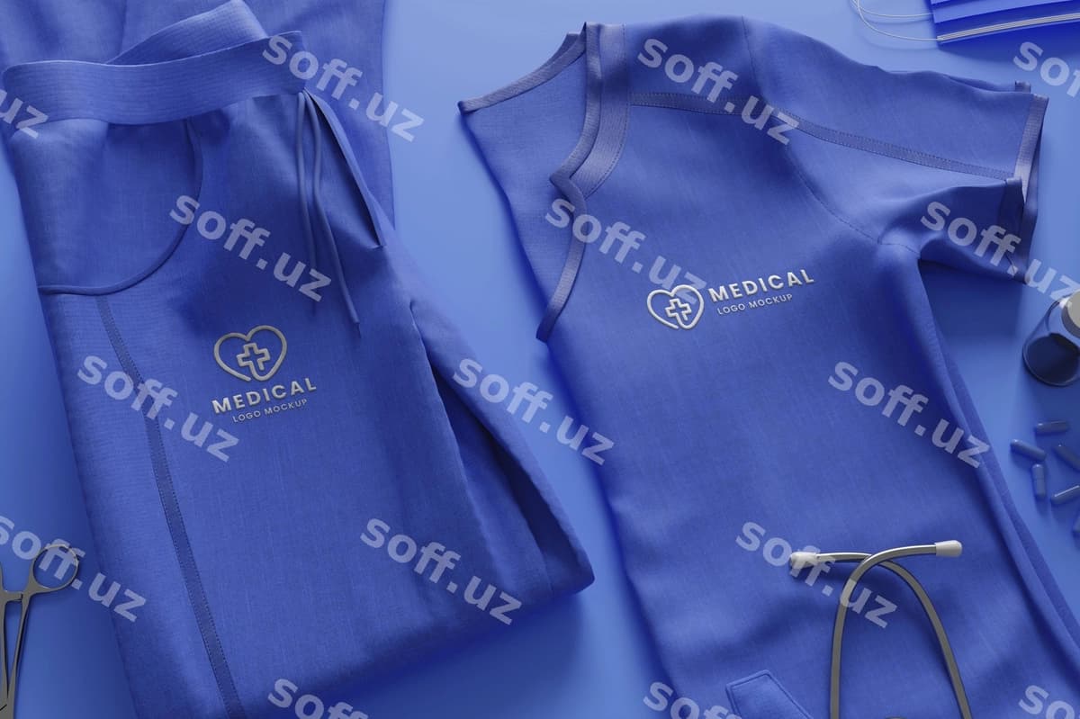 Tibbiy kostyum namunasi | Medical uniform mockup