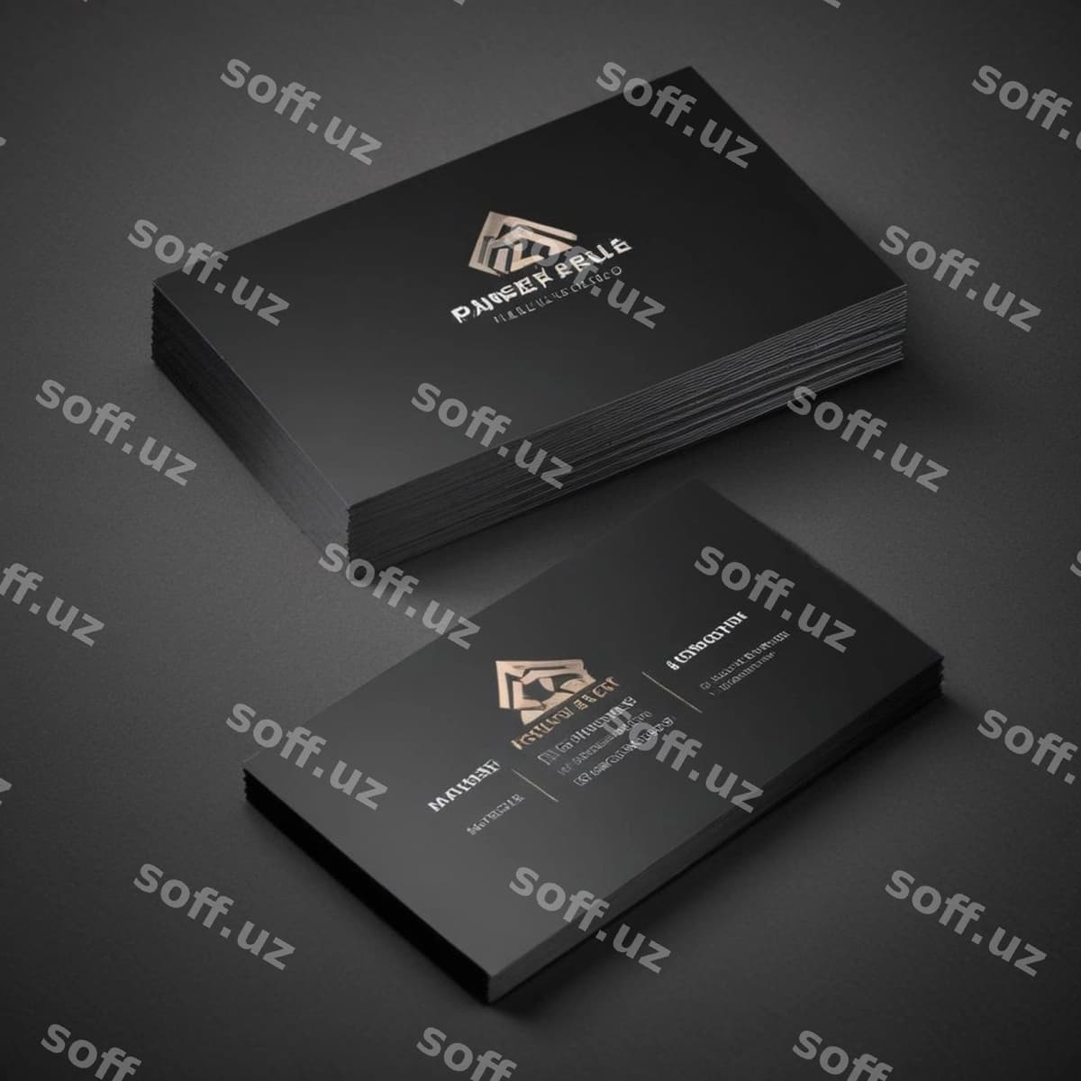 Metal biznes karta mockup dizayni | Metal business card mockup design