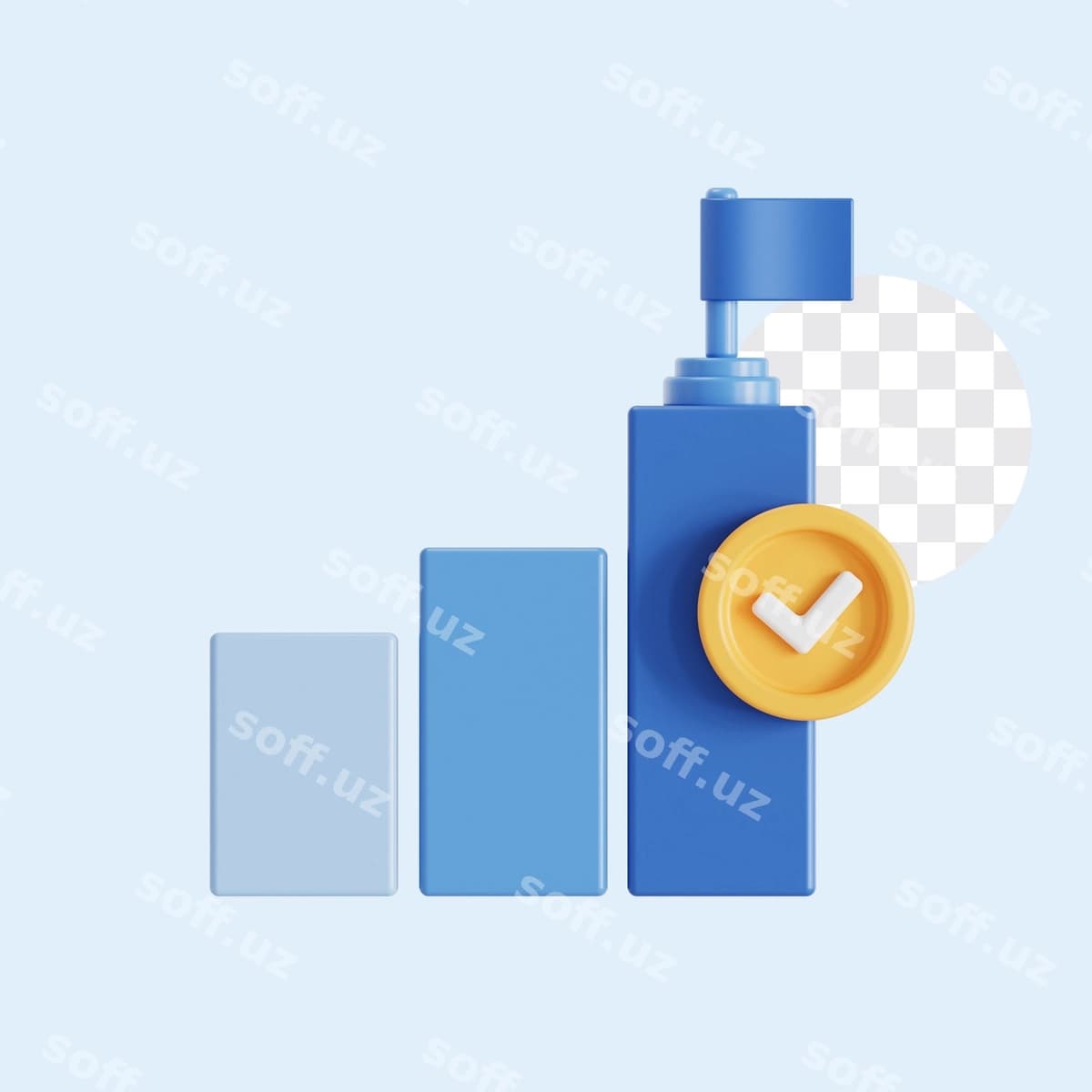 Boshqotirma maqsadi 3D illustratsiyasi | Milestone target 3d illustration
