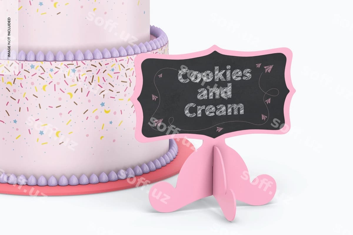 Mini doska belgisi maketi | Mini chalkboard sign mockup