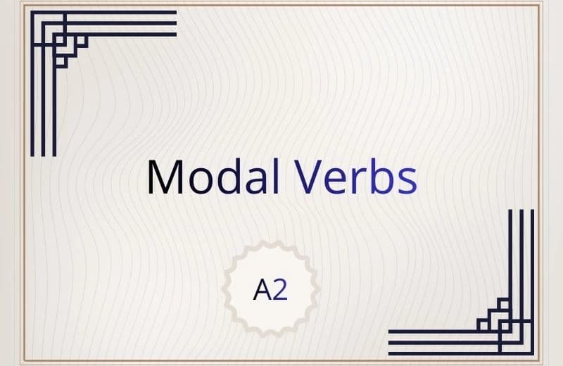 Modal verbs for A2 level