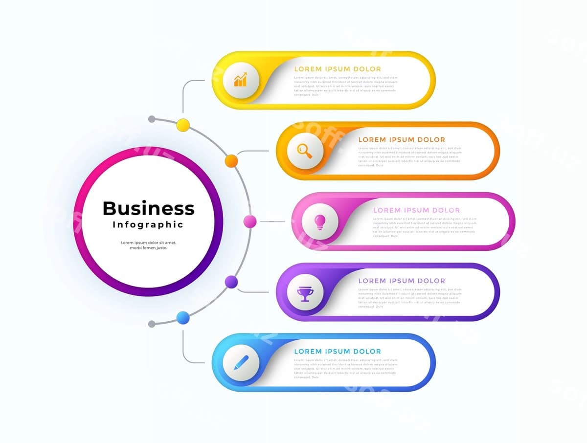 Zamonaviy tozalangan infografika dizayni | Modern clean infographic design