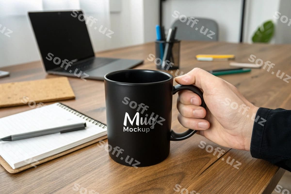 Qoliq tutgan mug modeli | Mug mockup holding hand