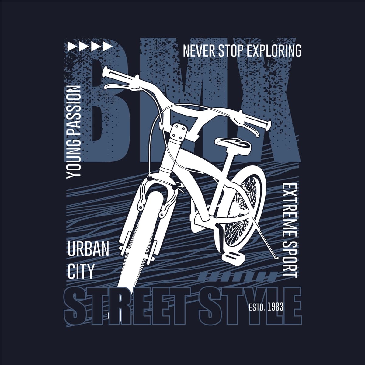 Bmx ekstremal sport vektorli illyustratsiya tushunchasi ko'ylak chop etish | Bmx extreme sport vector illustration concept shirt print
