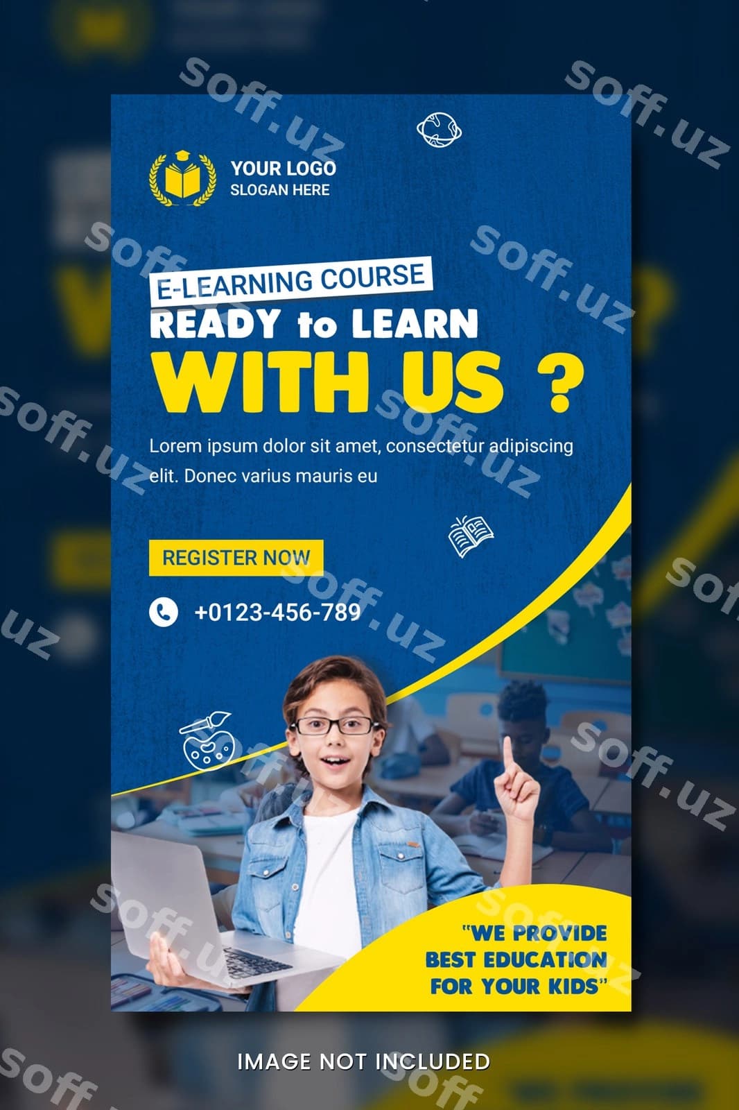 Onlayn ta'lim baneri | Online education banner
