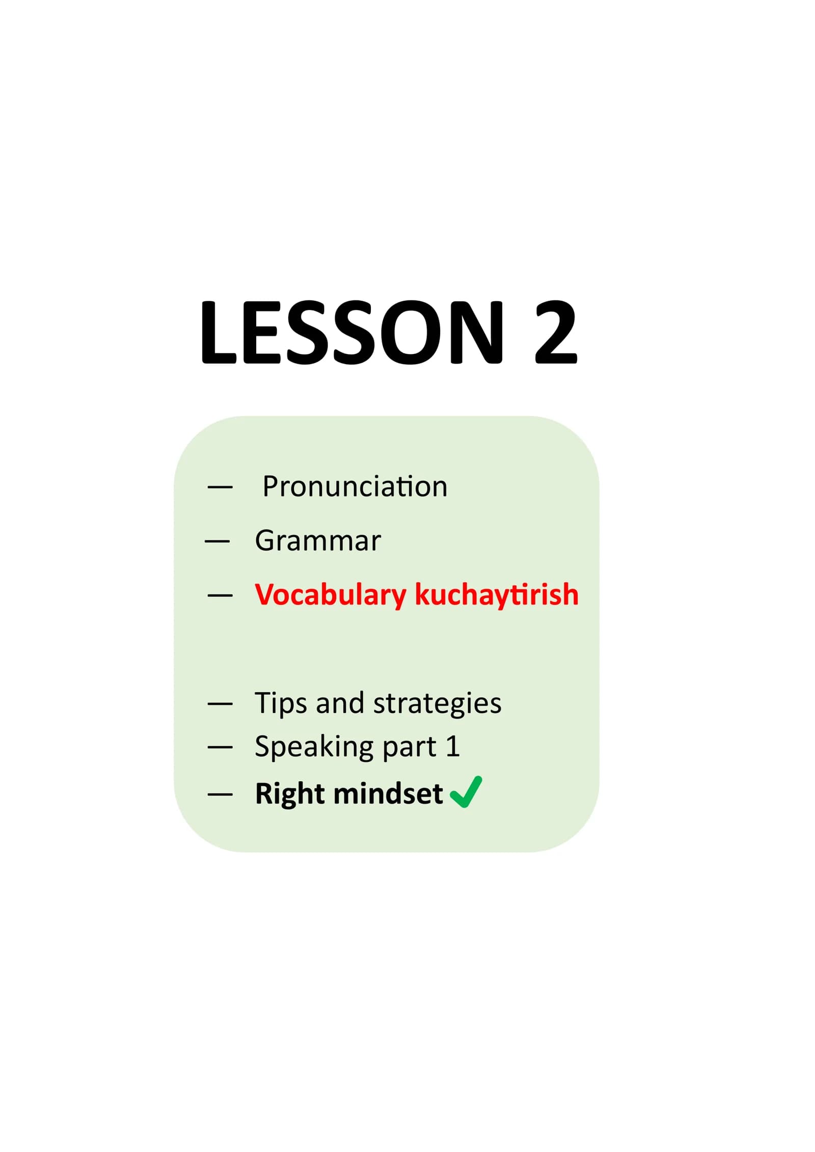 Lesson 2: Work and Study Vocabulary