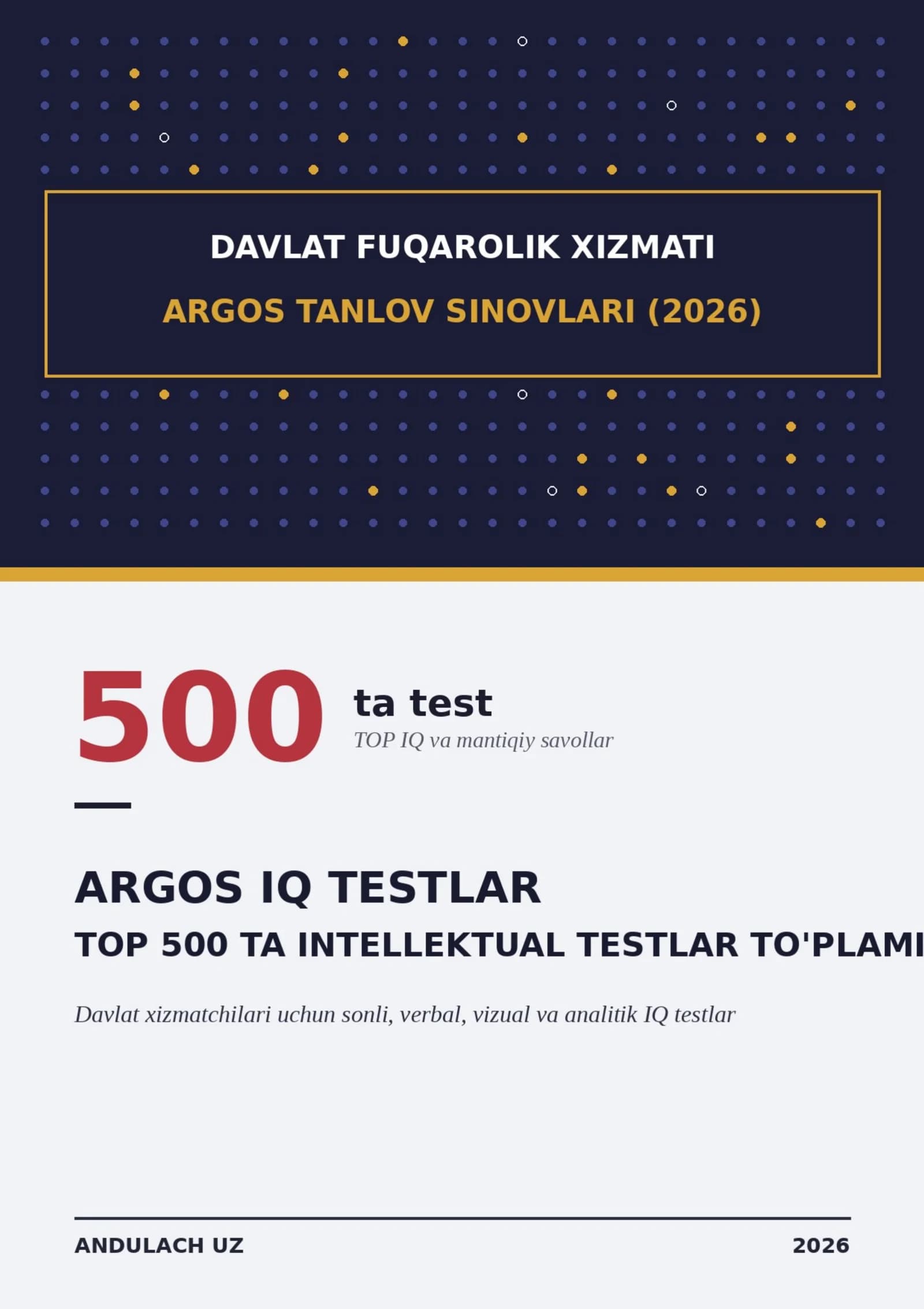 Argos IQ testlar top 500 ta