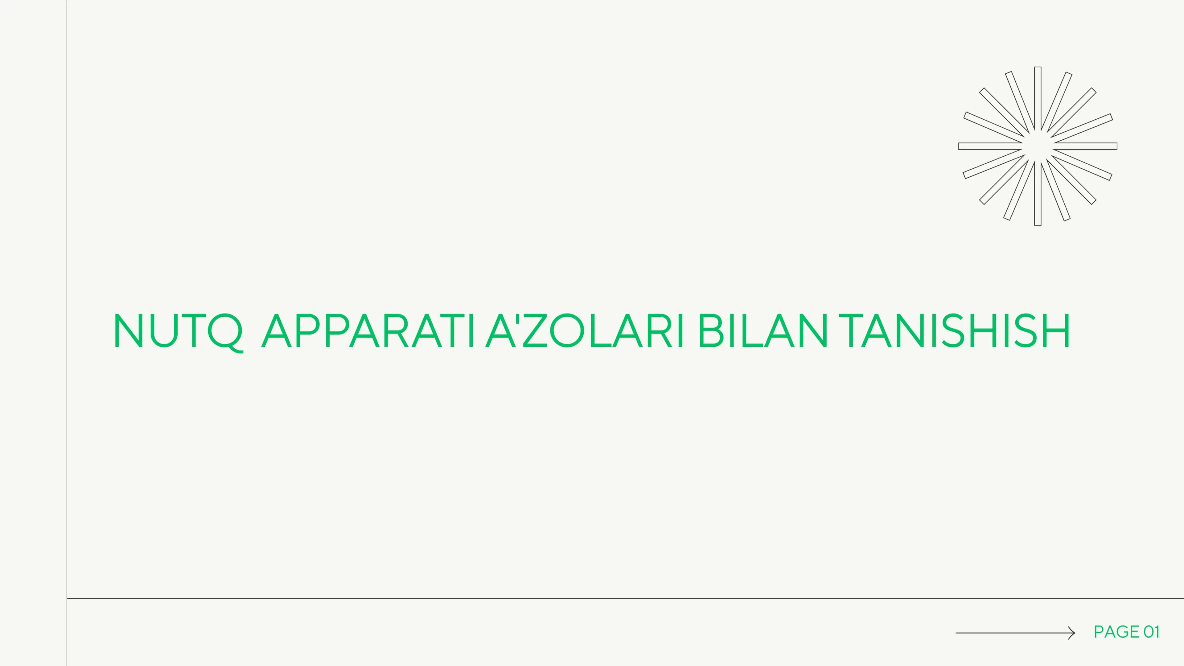 Nutq apparati a'zolari bilan tanishish