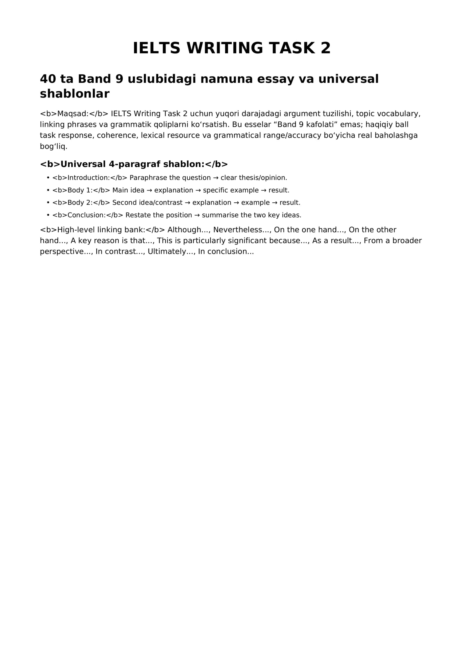 IELTS writing task 2 band 9