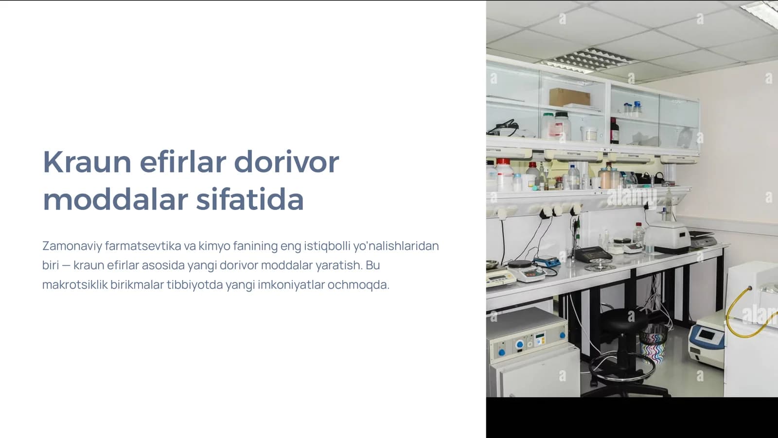 Kraun efirlar dorivor moddalar sifatida