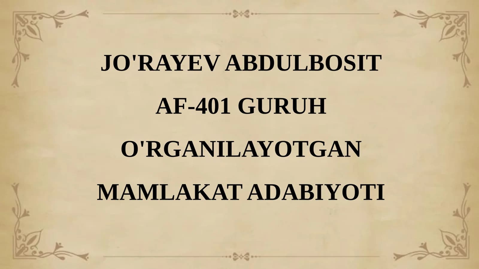 ARAB XALQ MAQOLLARI