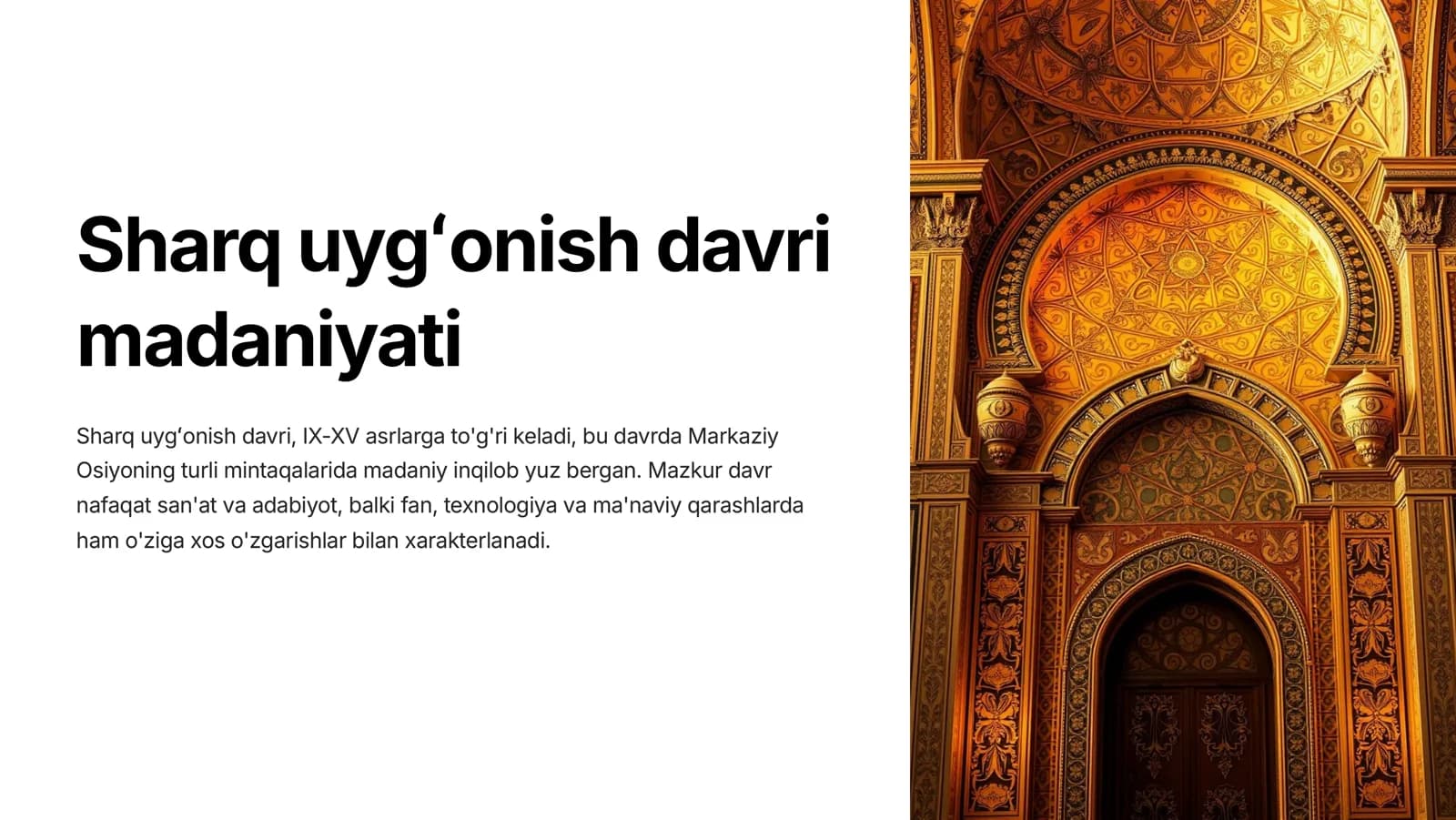 Sharq uygʻonish davri