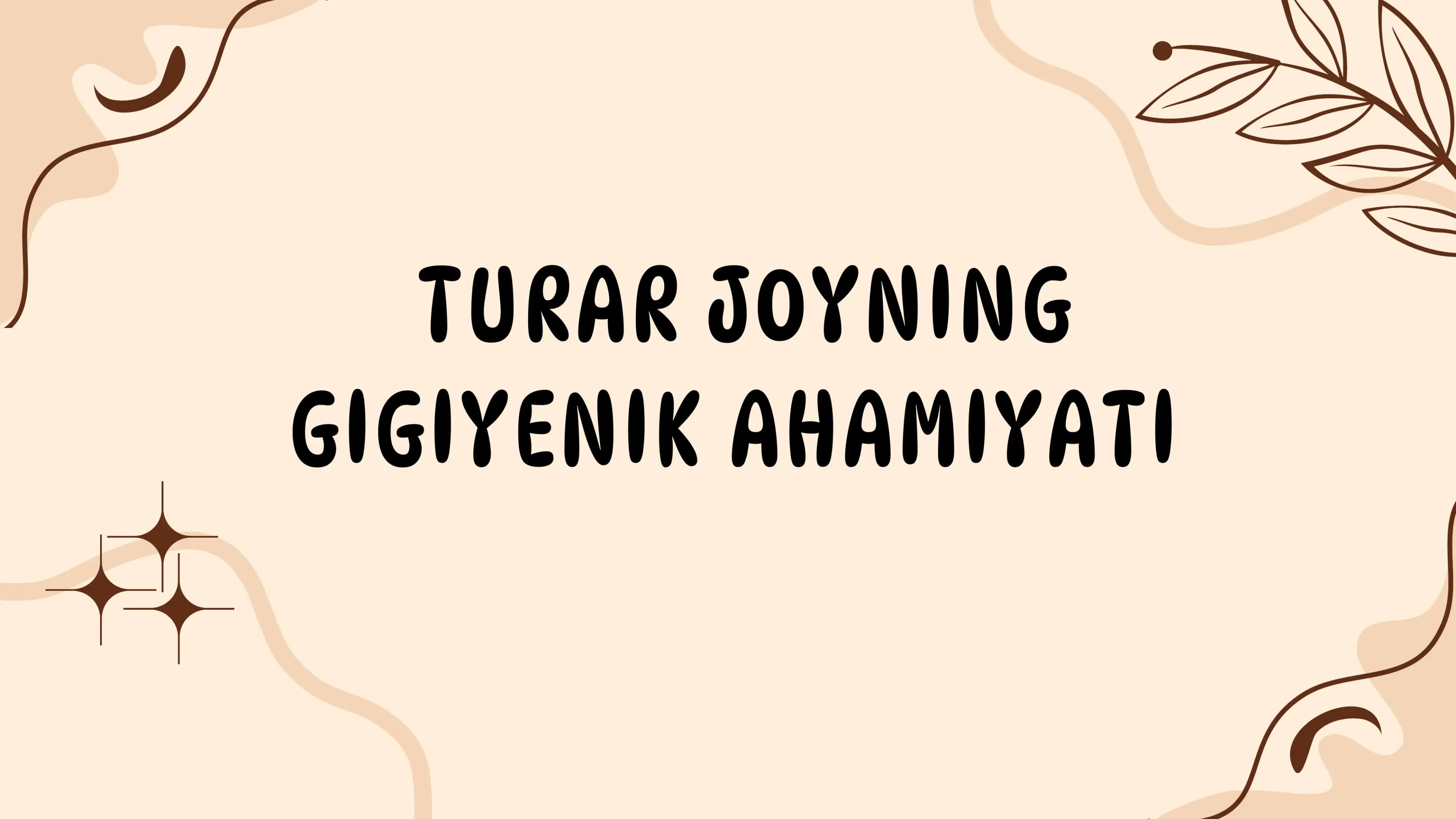 Turar joyning gigiyenasi