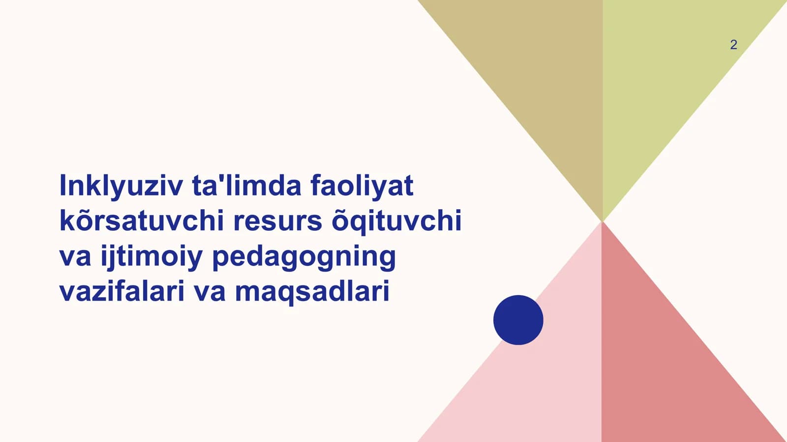 Inklyuziv ta'limda faoliyat