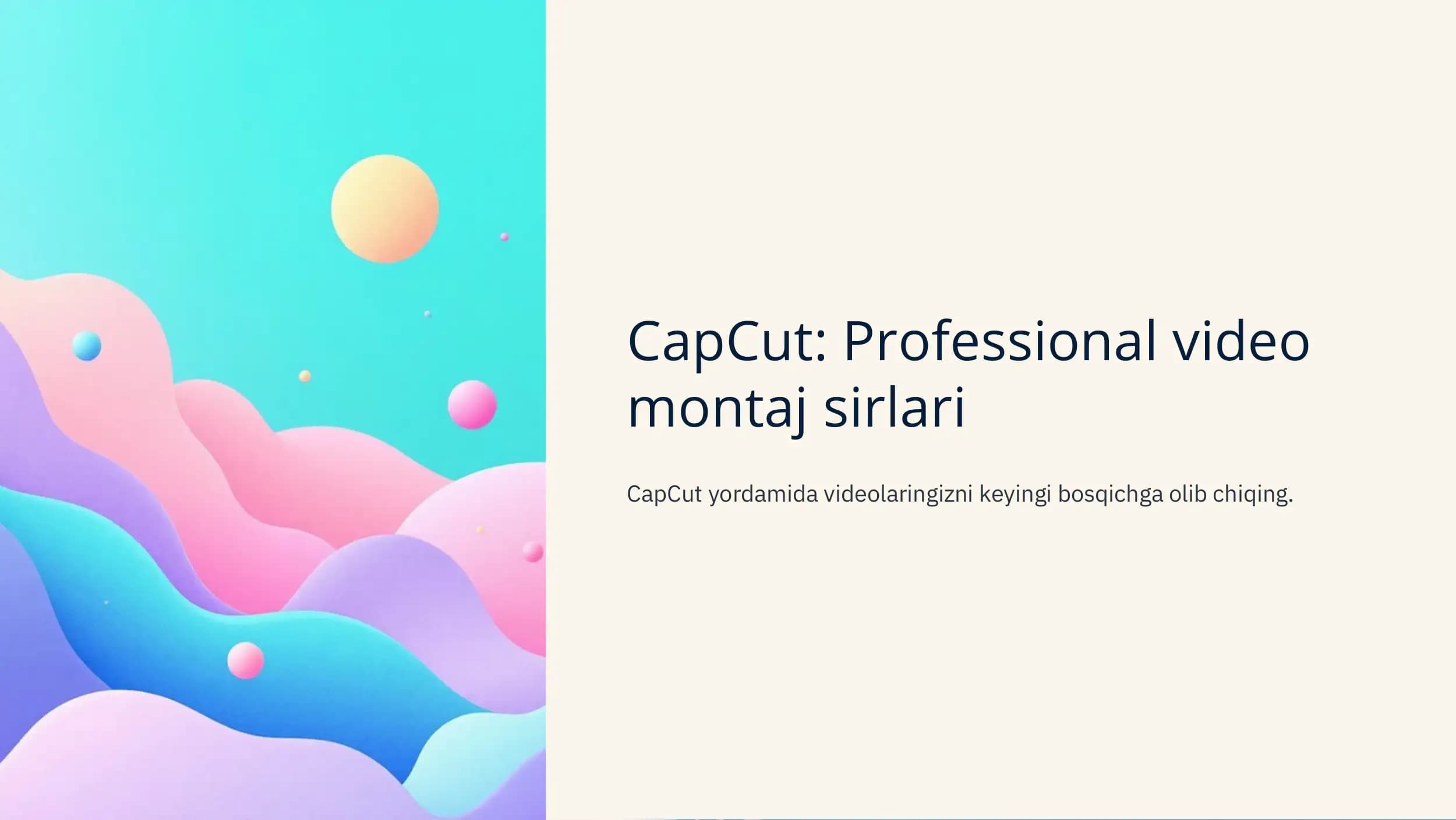 CapCut: Professional video