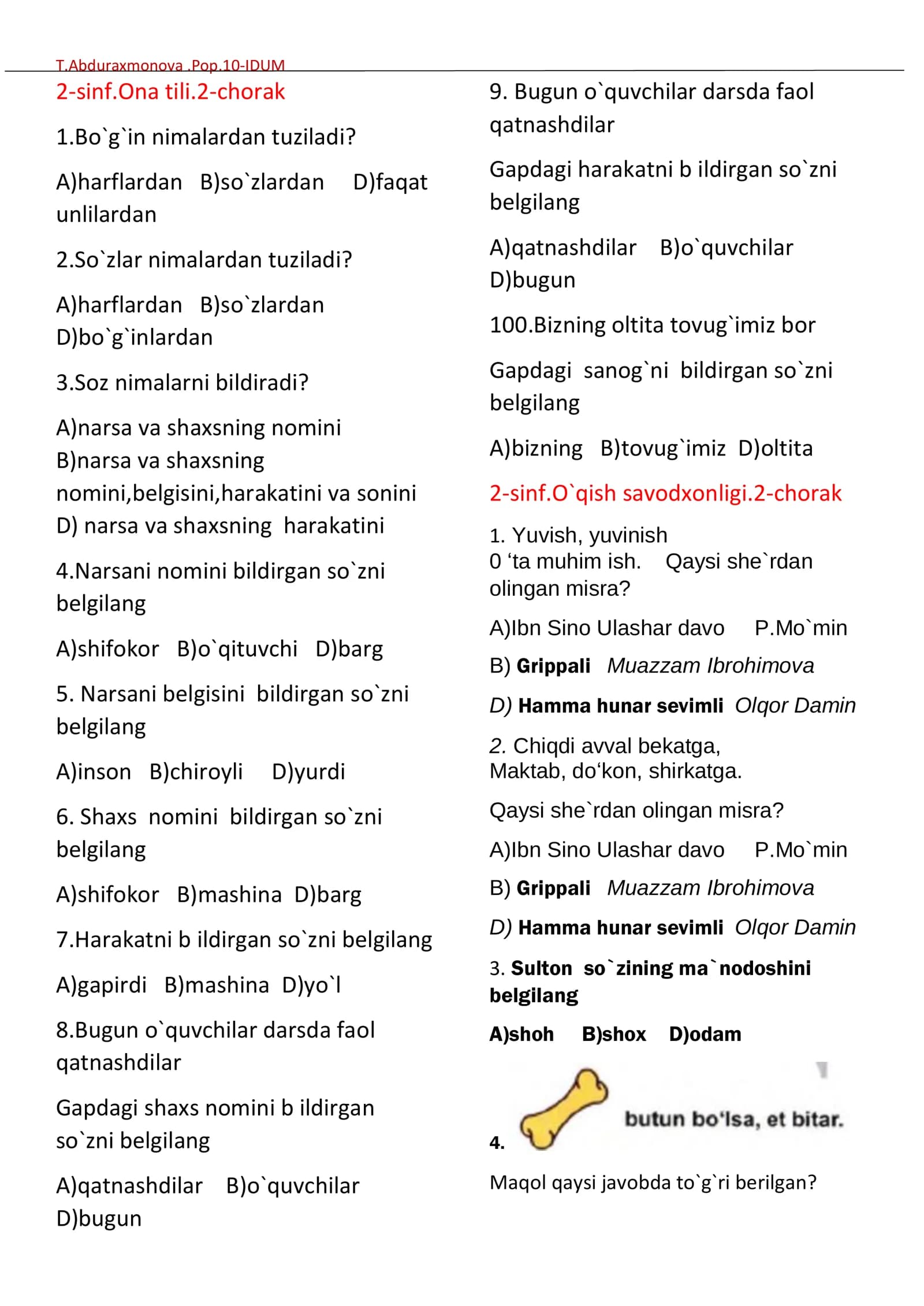 T.Abduraxmonova.Pop.10-IDUM