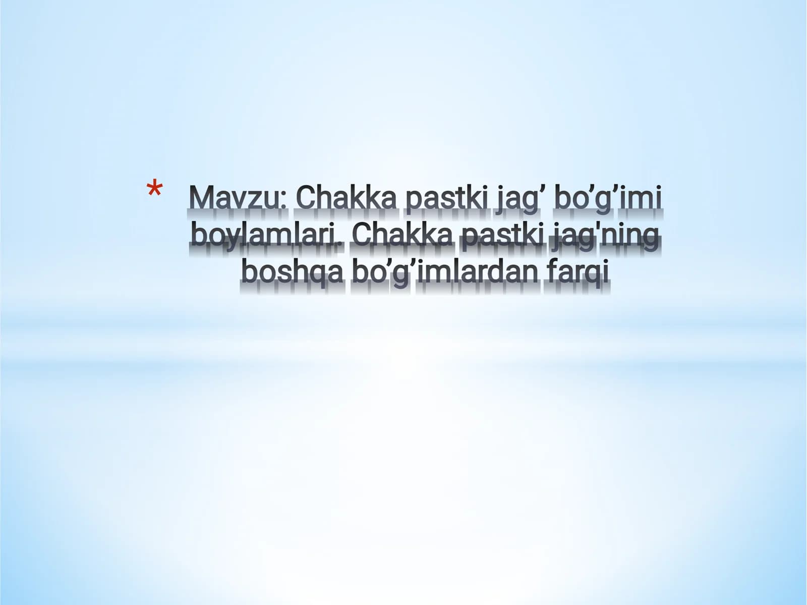 ChPJB bo'g'imi haqida